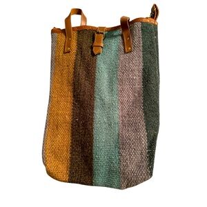 Raj Large Multicolor Striped Tote Bag